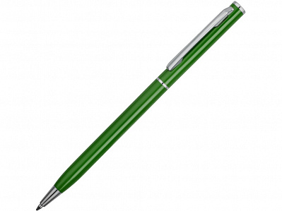Ручка металлическая шариковая Атриум (Зеленый/серебристый)