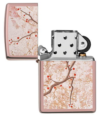 Зажигалка ZIPPO Eastern с покрытием High Polish Rose Gold, латунь/сталь, розовое золото, 38x13x57 мм
