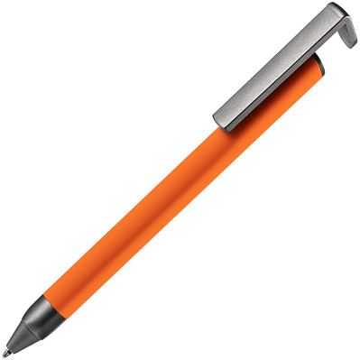 Ручка шариковая Standic с подставкой для телефона, оранжевая (Оранжевый)