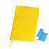Бизнес-блокнот "Funky", 130*210 мм, желтый, голубой  форзац, мягкая обложка,  блок - линейка - Фото 1