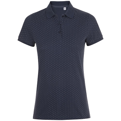 Рубашка поло женская Brandy Women, бордовая с белым (Тёмно-синий)