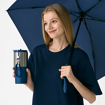 Термокружка вакуумная Авеню (Avenue), синяя