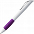 Ручка шариковая Grip, белая с фиолетовым - Фото 2