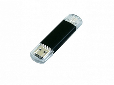 USB 2.0/micro USB- флешка на 64 Гб (Черный)