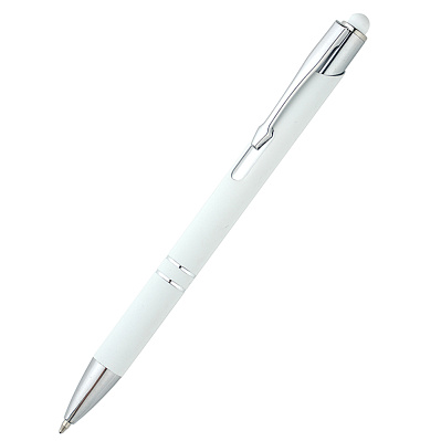 Ручка металлическая Ingrid софт-тач, белая (Белый)