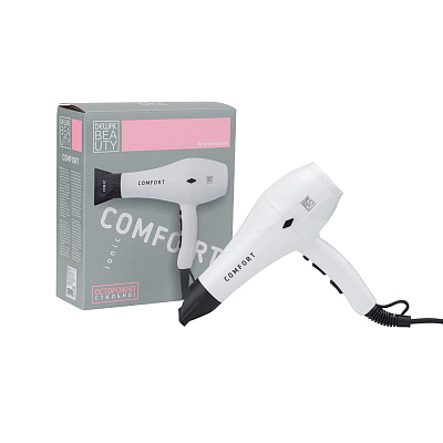 Фен DEWAL BEAUTY Comfort White, белый, 2200 Вт, 1 насадка
