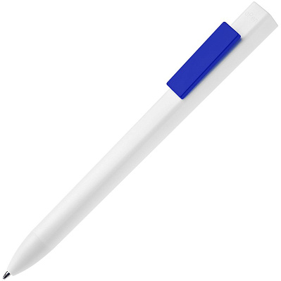 Ручка шариковая Swiper SQ, белая с синим (Синий)