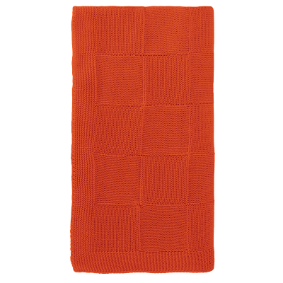 Плед Селла (Cella) вязаный, оранжевый (без подарочной коробки)