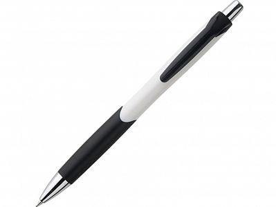 Ручка пластиковая шариковая с противоскользящим покрытием CARIBE (Белый)