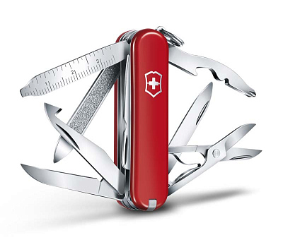 Нож-брелок VICTORINOX Mini Champ, 58 мм, 17 функций, красный