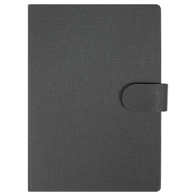 Блокнот А5 Tasmania, в твердой обложке со стикерами в линейку  (Серый)