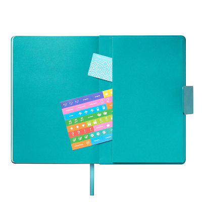 Ежедневник Риц (Ritz) недатированный, бирюзовый, твердая обложка