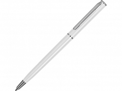 Ручка пластиковая шариковая Наварра (Белый матовый/серебристый)