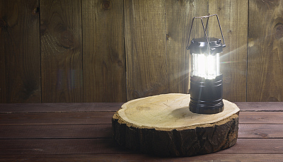 Туристический led-фонарь "Compass" 360˚ , черный