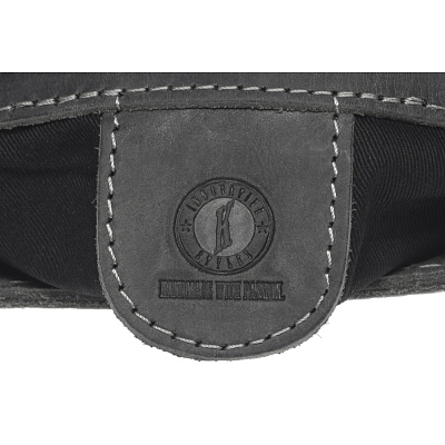 Сумка-планшет KLONDIKE Native, натуральная кожа в черном цвете, 23 х 7 х 24 см