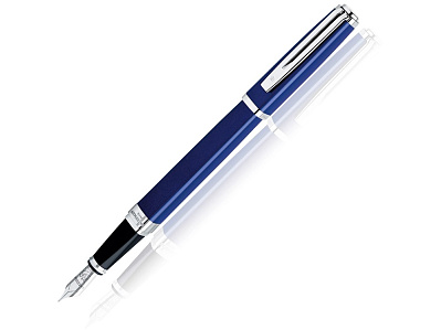Ручка перьевая Exception, F (Синий, серебристый, черный)