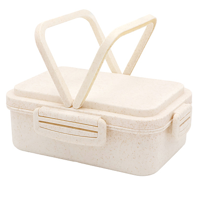 Ланчбокс (контейнер для еды) Inar из пшеничного волокна, бежевый.