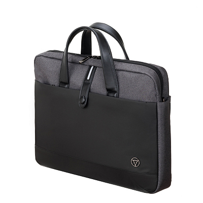 Сумка для ноутбука TORBER VECTOR 14.1'', чёрный/серый, нейлон, 40 x 5 x 28 см, 5л