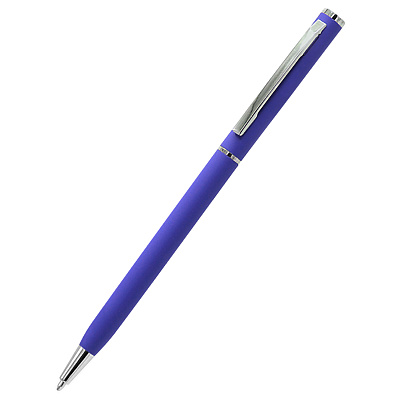 Ручка металлическая Tinny Soft софт-тач, фиолетовая (Фиолетовый)