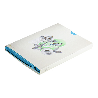 Бизнес-блокнот "RILY", формат А5,  голубой, блок в точку