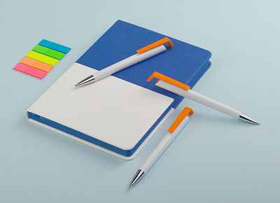 Ручка шариковая "Chuck", белый с оранжевым