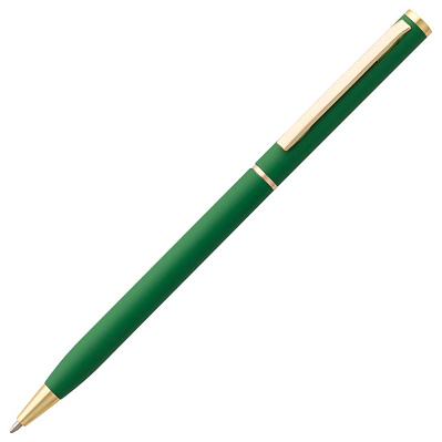 Ручка шариковая Hotel Gold, ver.2, матовая зеленая (Зеленый)