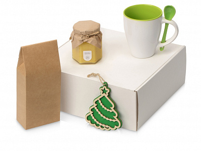 Подарочный набор Чайная церемония (Кружка- белый/зеленое яблоко)