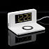 Часы настольные с беспроводным зарядным устройством Pitstop, белые - Фото 10