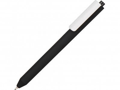 Ручка пластиковая шариковая Pigra  P03 софт-тач (Черный/белый)