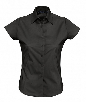 Рубашка женская с коротким рукавом Excess, черная (Черный)