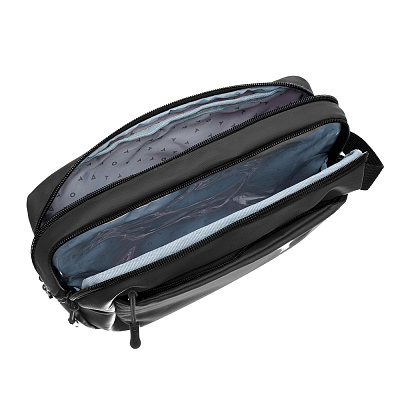 Несессер TORBER Mobi, черный, полиэстер 900D с PU покрытием, 27 х 18 х 6 см