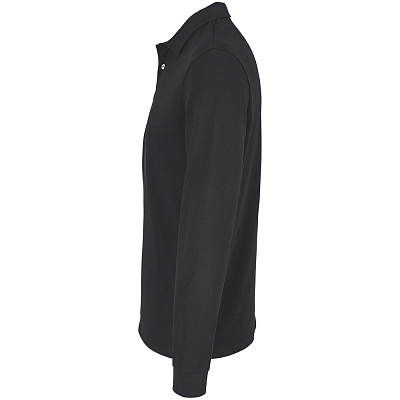 Рубашка поло унисекс с длинным рукавом Pacific LSL, черная