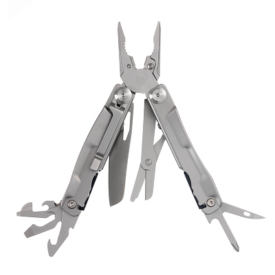 Мультитул Stinger, 106 мм, 15 функций, сталь, серебристый, в комплекте нейлоновый чехол