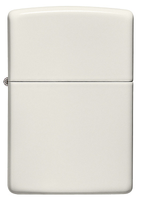 Зажигалка ZIPPO Classic с покрытием Glow In The Dark, латунь/сталь, белая, матовая, 38x13x57 мм