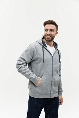 Толстовка мужская STAN с капюшоном на молнии футер без начёса 260, 61