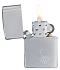 Зажигалка ZIPPO с покрытием Brushed Chrome,латунь/сталь, серебристая, 38x13x57 мм - Фото 3