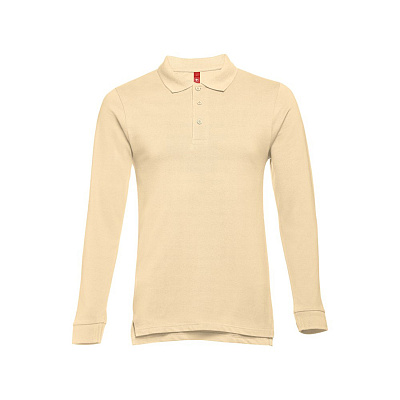 Рубашка-поло мужская BERN 210 с длинным рукавом (Песочный)