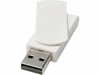 USB 2.0-флешка на 16ГБ Rotate из пшеничной соломы (Бежевый)