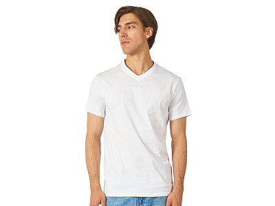 Футболка Heavy Super Club мужская с V-образным вырезом (Белый) Футболка Heavy Super Club мужская с V-образным вырезом (Белый)