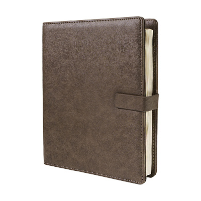 Ежедневник недатированный Coach, B5 , кремовый блок, подарочная коробка (Коричневый)