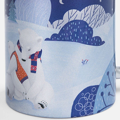 Кружка «Праздничный полюс», серебристая