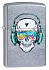 Зажигалка ZIPPO Skull Headphone с покрытием Street Chrome™, латунь/сталь, серебристая, 38x13x57 мм - Фото 1