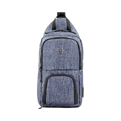 Рюкзак WENGER с одним плечевым ремнем , полиэстер, 19 х 12 х 33 см, 8 л (Синий)