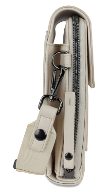 Сумка наплечная BUGATTI Almata, бежевая, полиуретан, 11х4х19 см