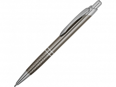 Ручка металлическая шариковая Кварц (Темно-серый/серебристый)