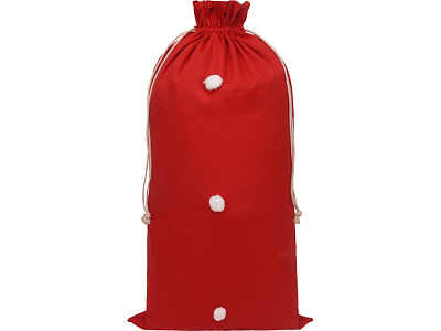 Мешок подарочный с помпонами