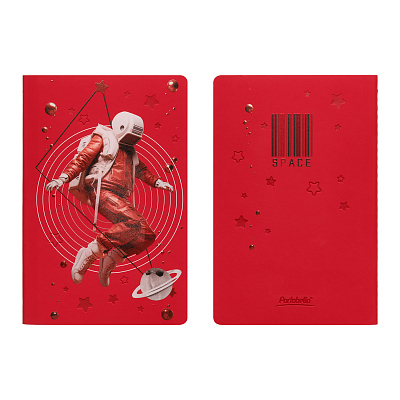 Блокнот Альфа Слим (Alpha slim), красный