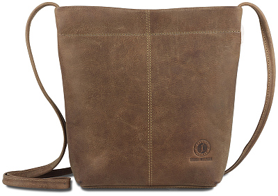 Сумка женская KLONDIKE YUKON «Brooke», натуральная кожа в светло-коричневом цвете, 27х 27 х 8 см