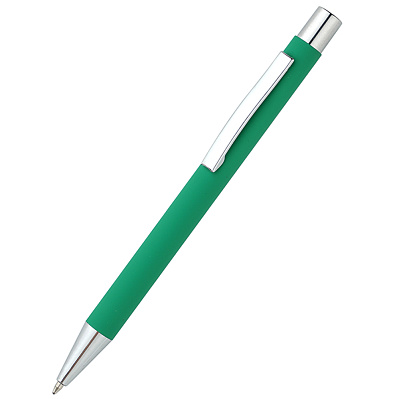 Ручка металлическая Rebecca софт-тач, зеленая (Зеленый)