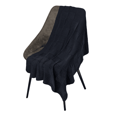 Плед Cella вязаный, синий (без подарочной коробки)